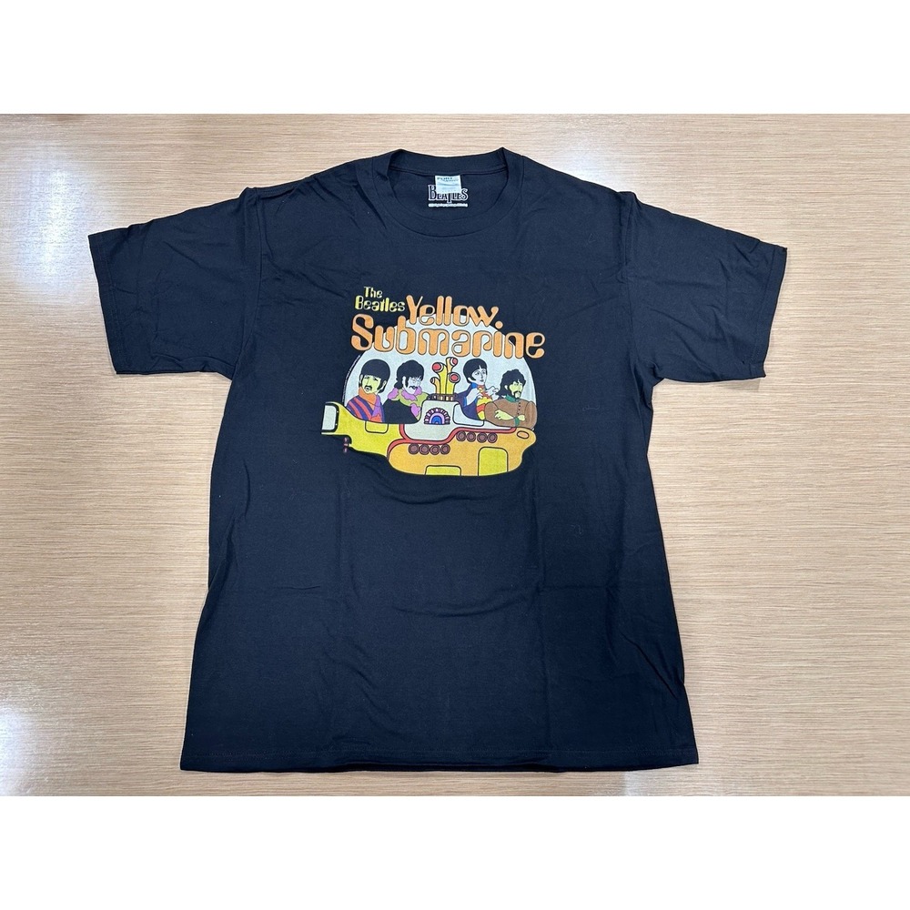 The Beatles Yellow Submarine T-Shirt Black Large NWOT Official Licensed Band Tee